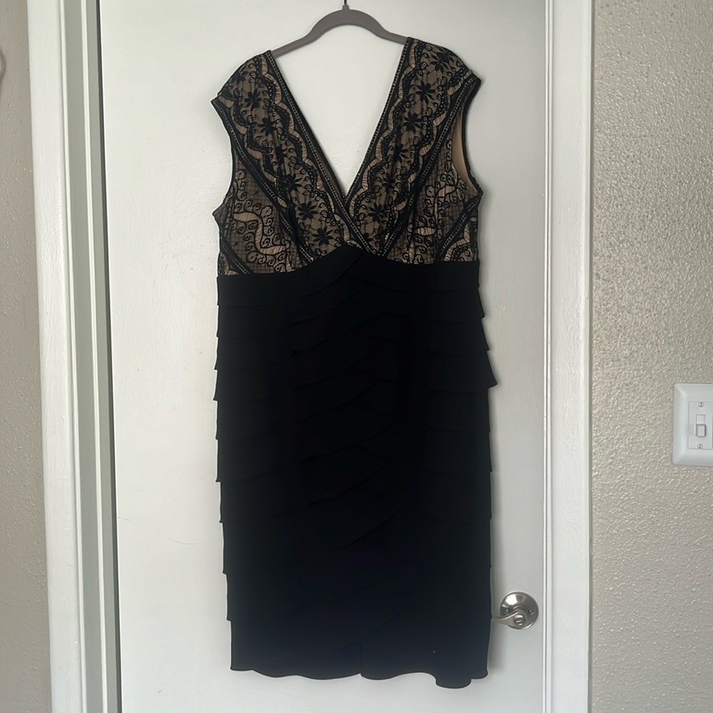Jessica Howard Lace Tiered Dress - Plus Size